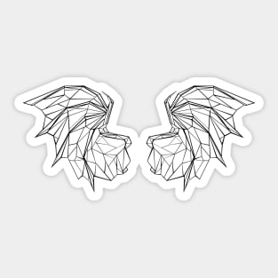 Polygonal Dragon Wings Sticker